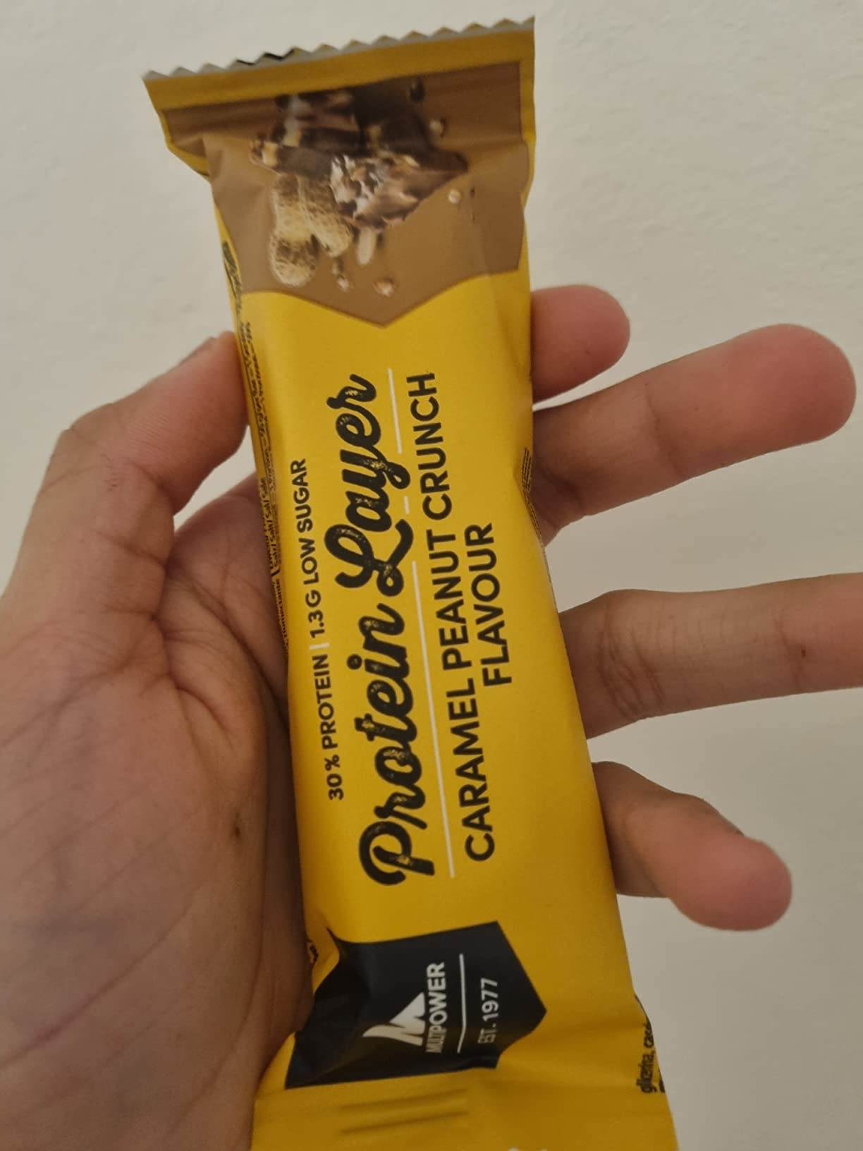 Multipower Protein Layer barretta proteica Peanut Crunch 18 x 50 g al caramello