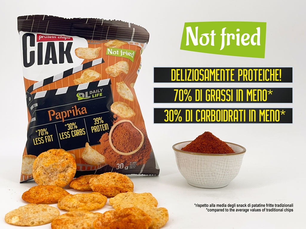 Wellness Patatine Proteiche Ciak Protein Chips snack 30 g paprika