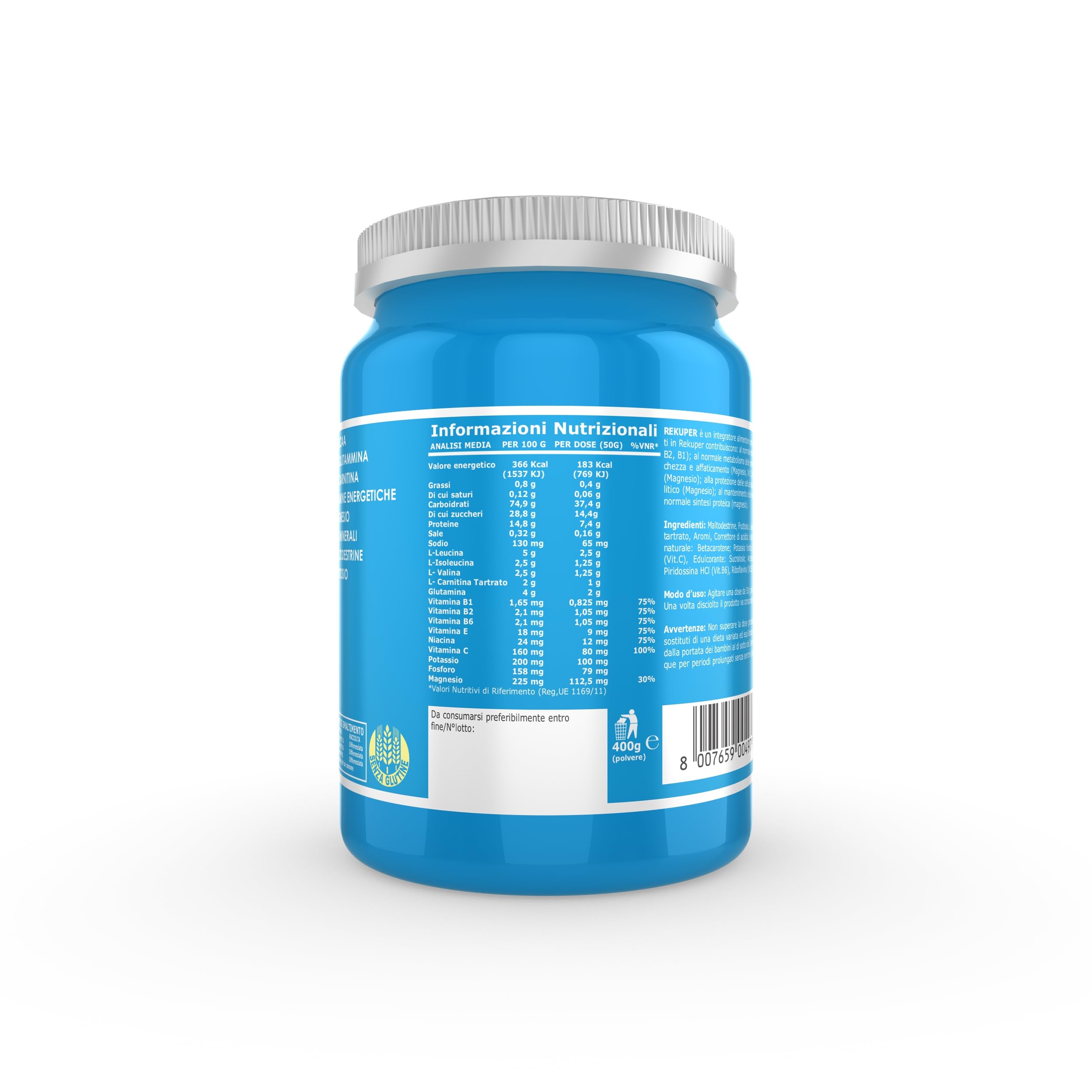 Ultimate Energetici Rekuper integratore alimentare arancia 400 g