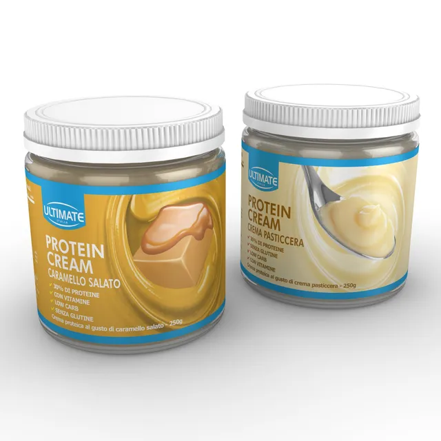 Ultimate Creme proteiche crema proteica 2x250 g mela e cannella low sugar