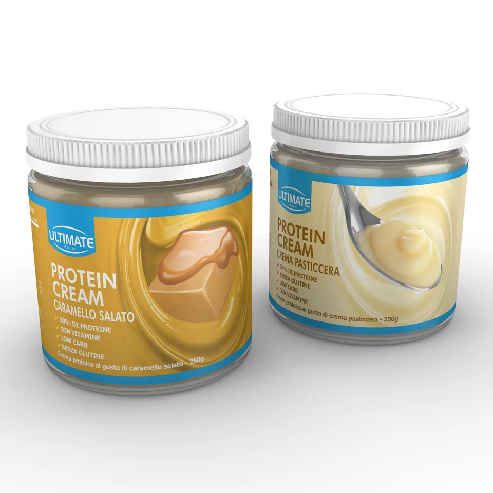 Ultimate Creme proteiche crema proteica 2x250 g mela e cannella low sugar