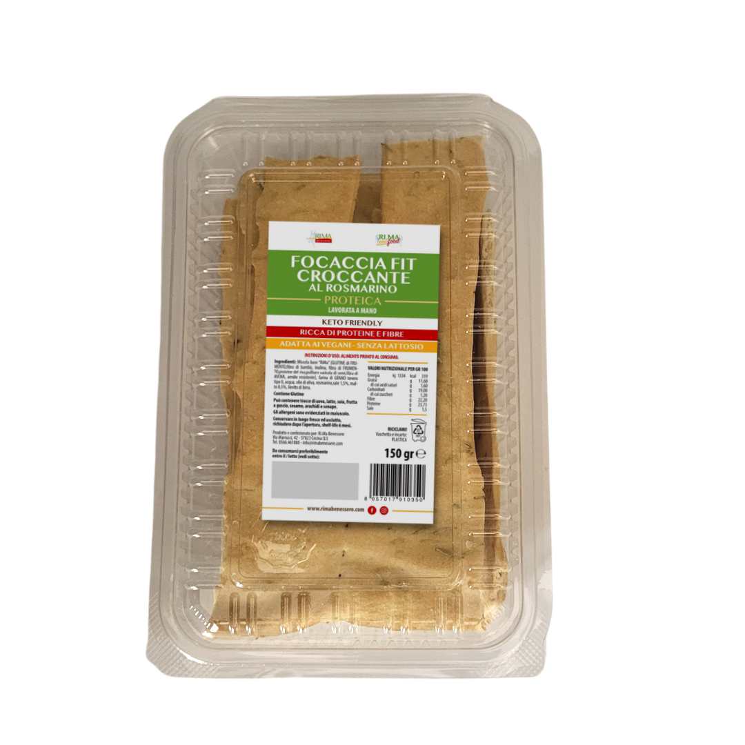 NEWTRITIONS Pane e prodotti da forno Focaccia Croccante Fit Proteica focaccia al rosmarino 150 g