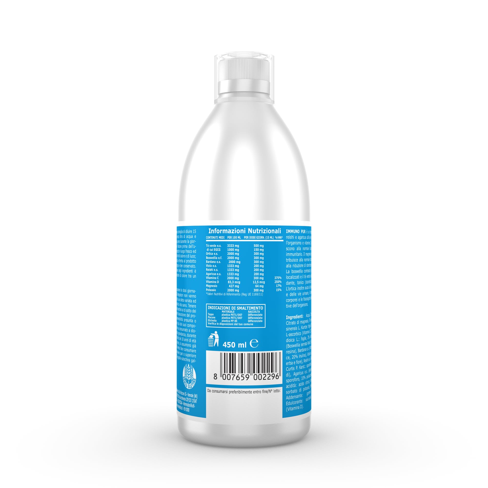 Ultimate Fitoterapici Immuno Pur Fruit Tea integratore 450 ml