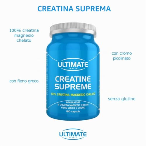 Ultimate Creatina Creatine Supreme creatina 180 capsule, magnesio chelato
