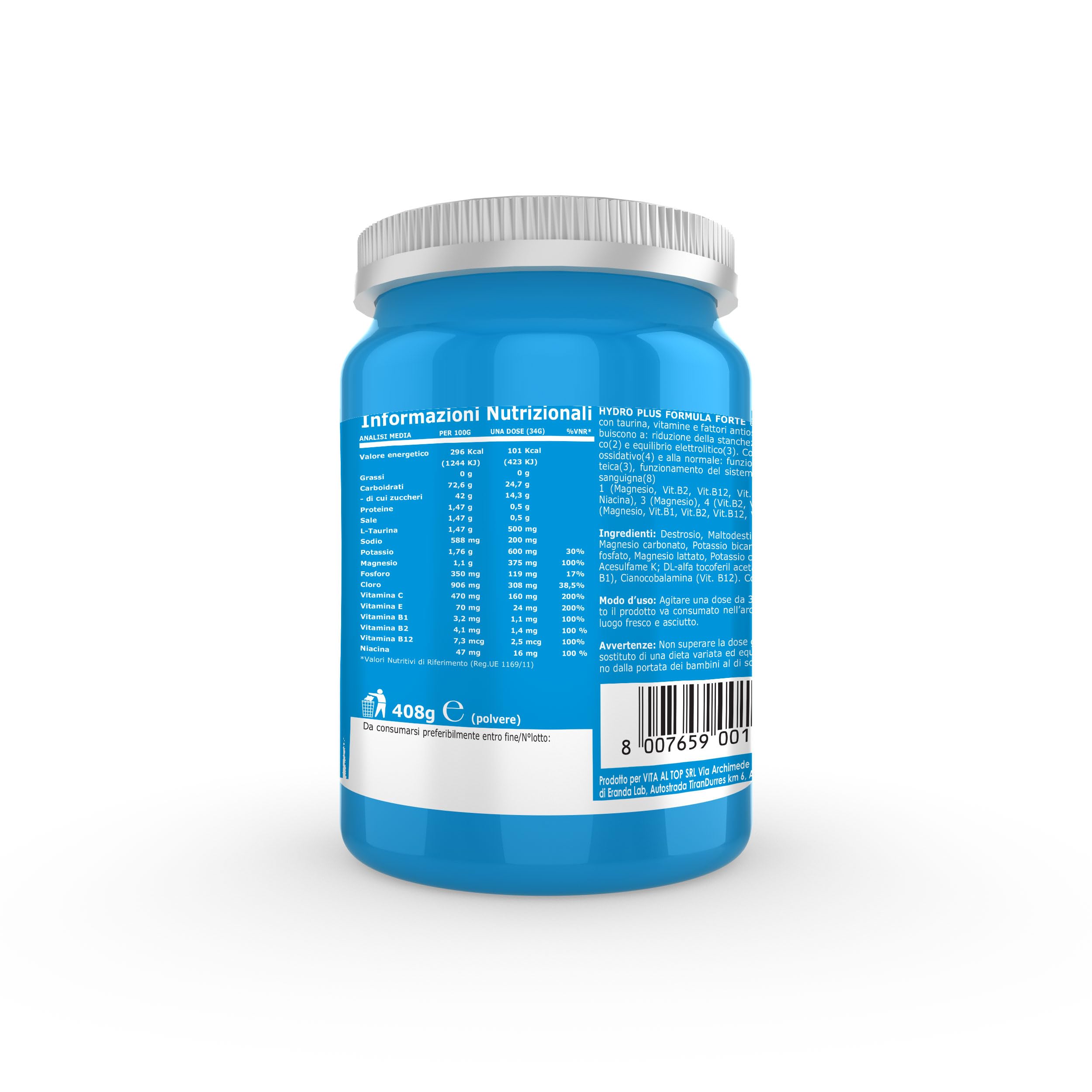 Ultimate Energetici Hydro Plus integratore idrosalino limone 408 g