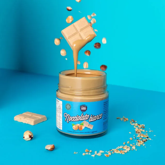 Wellness Crema Spalmabili Choco Zero nocciolato bianco crema proteica 200 g 42% nocciole