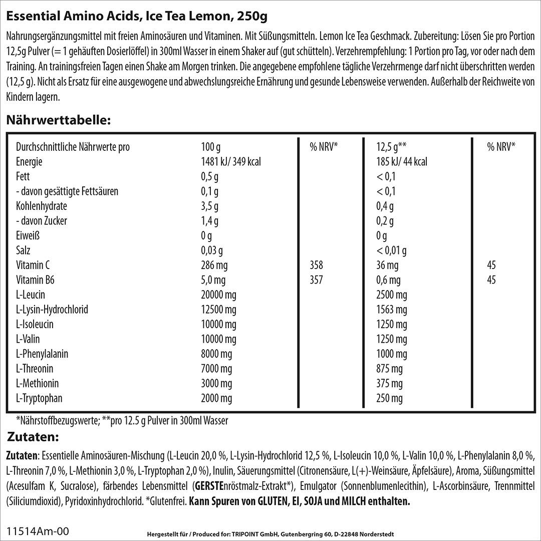 Multipower EAA EAA aminoacidi in polvere 250 g tè freddo al limone
