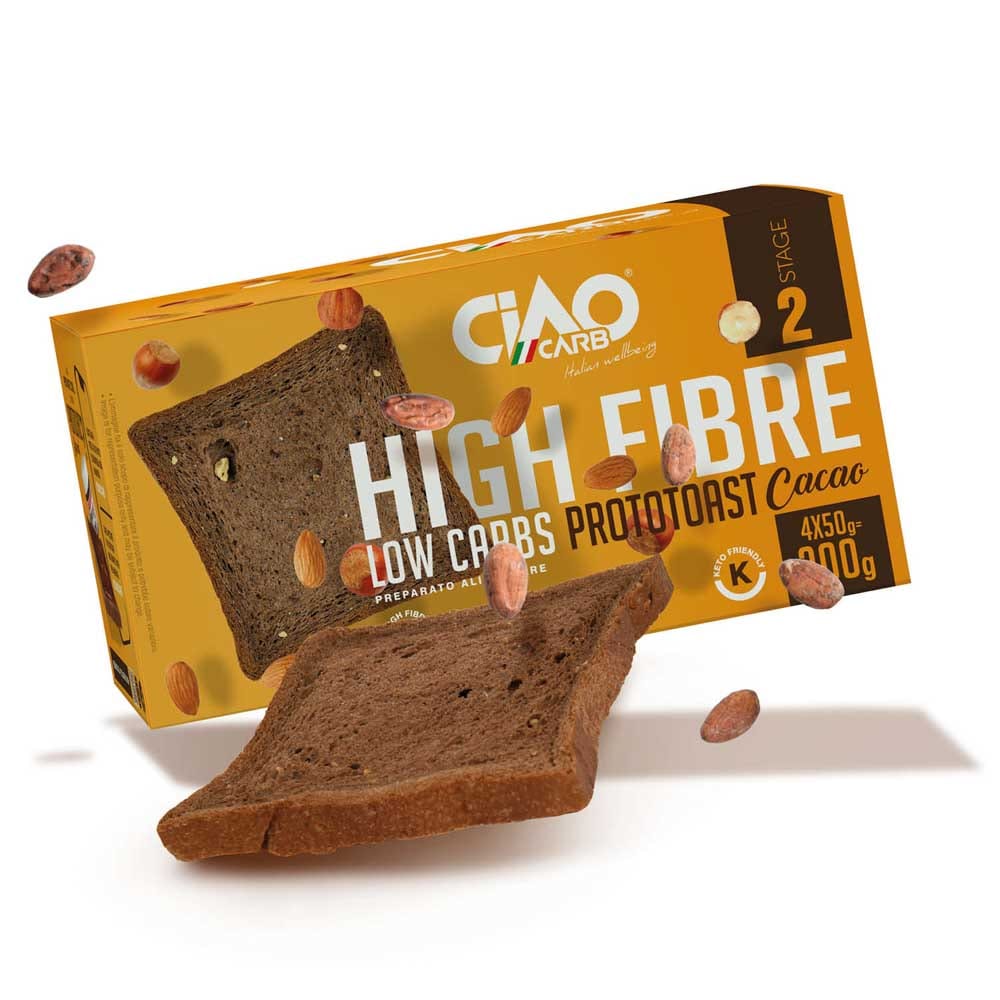 Wellness Food Keto Prototoast CiaoCarb cacao ST2 fette 200 g ricche di fibre