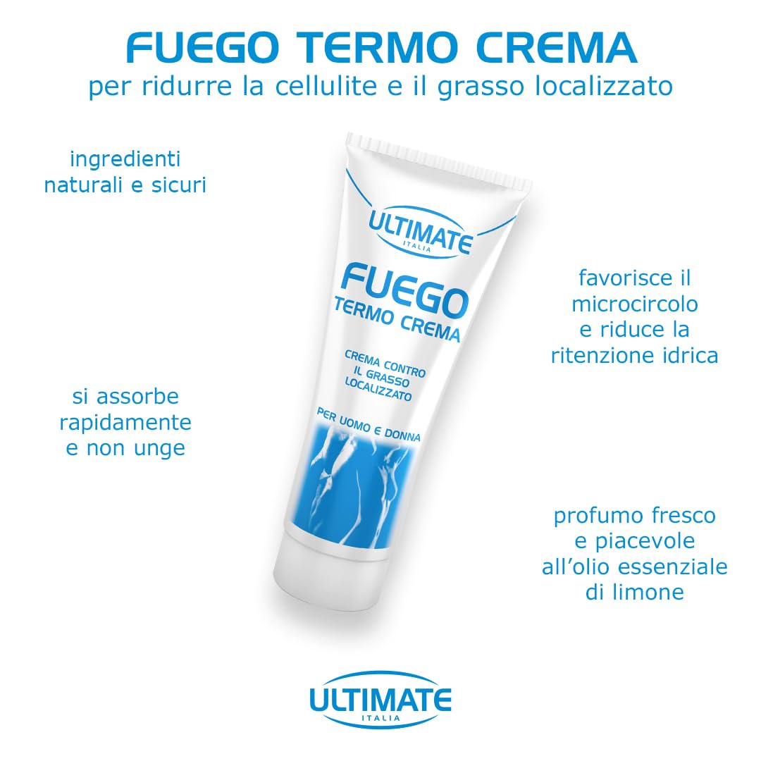 Ultimate Fitoterapici Fuego Termo Crema 200 ml per inestetismi da grasso localizzato