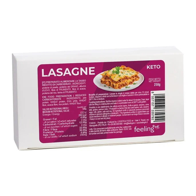 Wellness Food Keto Lasagne keto 250 g pasta proteica
