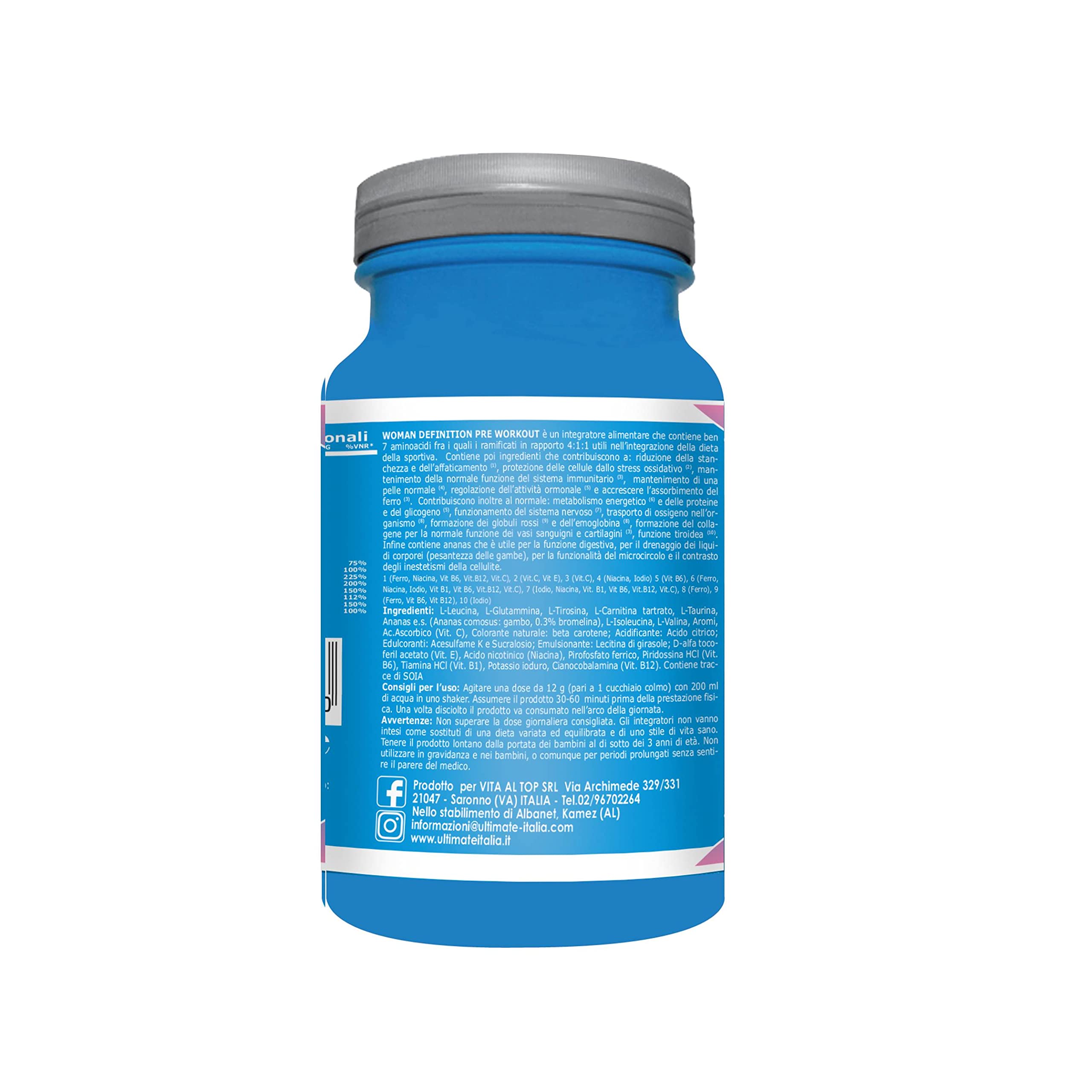 Ultimate Stimolatori Woman Definition pre workout 120 g arancia