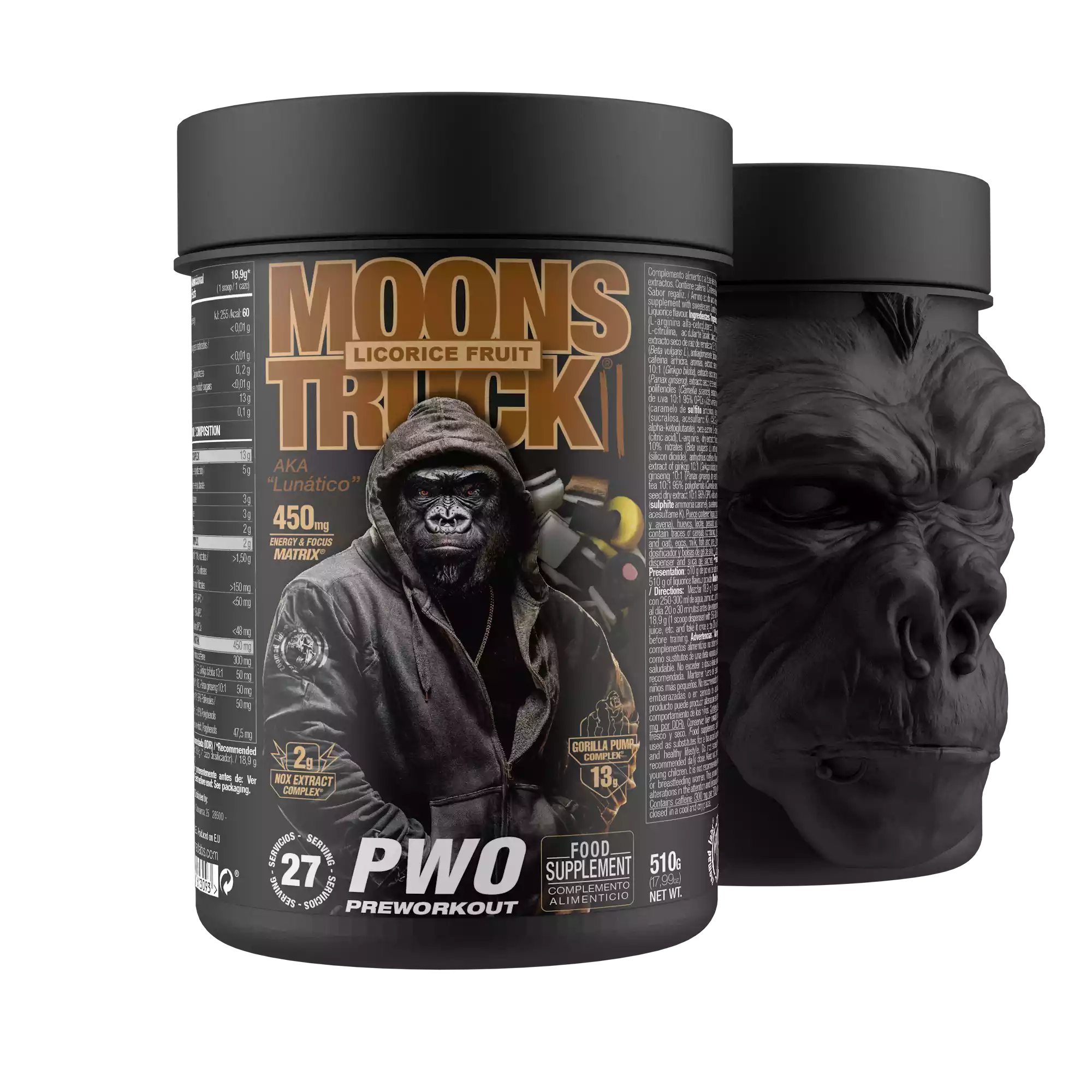 Zoomad Pre-Workout Moonstruck® II pre-workout fragola 510 g