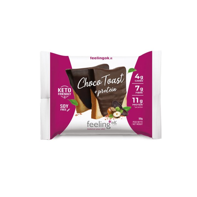 Wellness Food Keto Chocotoast Feelingok fetta croccante 50 g cacao