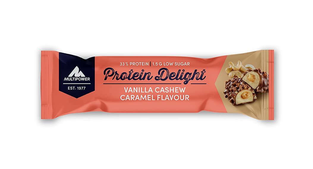 Multipower Protein Delight barretta proteica vaniglia anacardi caramello 18 x 35 g